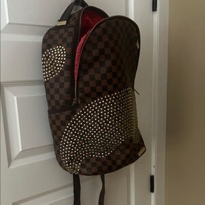 Sprayground Studded Checkered Backpack